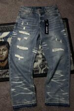 Blue Distressed Jeans — 318 - view 1
