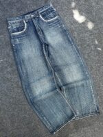 Blue Contrast-Stitch Jeans — 284 - view 13
