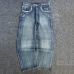 Blue Contrast-Stitch Jeans — 284 - view 2