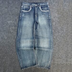 Blue Contrast-Stitch Jeans — 284 - view 2