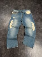Blue Distressed Detail Jeans — 1105 - view 6