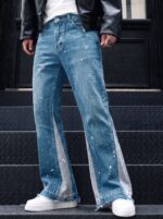 Blue Embellished Jeans — 99402 - view 7