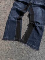 Dark Blue Panelled Jeans — 0060 - view 4