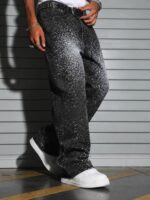 Black Paint-Effect Jeans — 317 - view 4