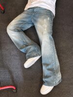 Grey Distressed Wide-Leg Jeans — 0035 - view 7