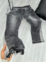 Grey Raw-Hem Panelled Jeans — 0058 - view 13