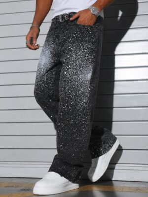 Black Paint-Effect Jeans — 317 - view 1