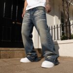 Blue Washed Wide-Leg Jeans — 0007 - view 8