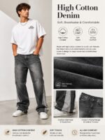 Grey Raw-Hem Panelled Jeans — 0058 - view 3