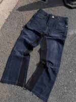 Dark Blue Panelled Jeans — 0060 - view 6