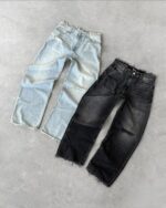Panelled Wide-Leg Jeans — 5110 - view 40