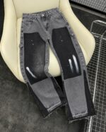 Grey and Black Patchwork Jeans — 0031 - view 10