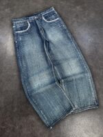 Blue Contrast-Stitch Jeans — 284 - view 11