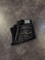 Black Washed Denim Jeans — 0042黑 - view 2