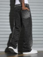 Black Paint-Effect Jeans — 317 - view 18