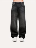 Grey Washed Wide-Leg Jeans — 0112 - view 6