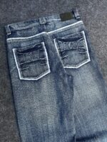 Blue Contrast-Stitch Jeans — 284 - view 21