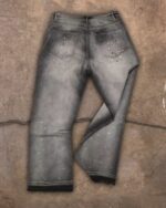 Grey Panelled Wide-Leg Jeans — 0024 - view 5