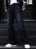 Dark Blue Panelled Jeans — 0060 - view 25