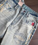 Blue Side-Detail Jeans — 345 - view 4