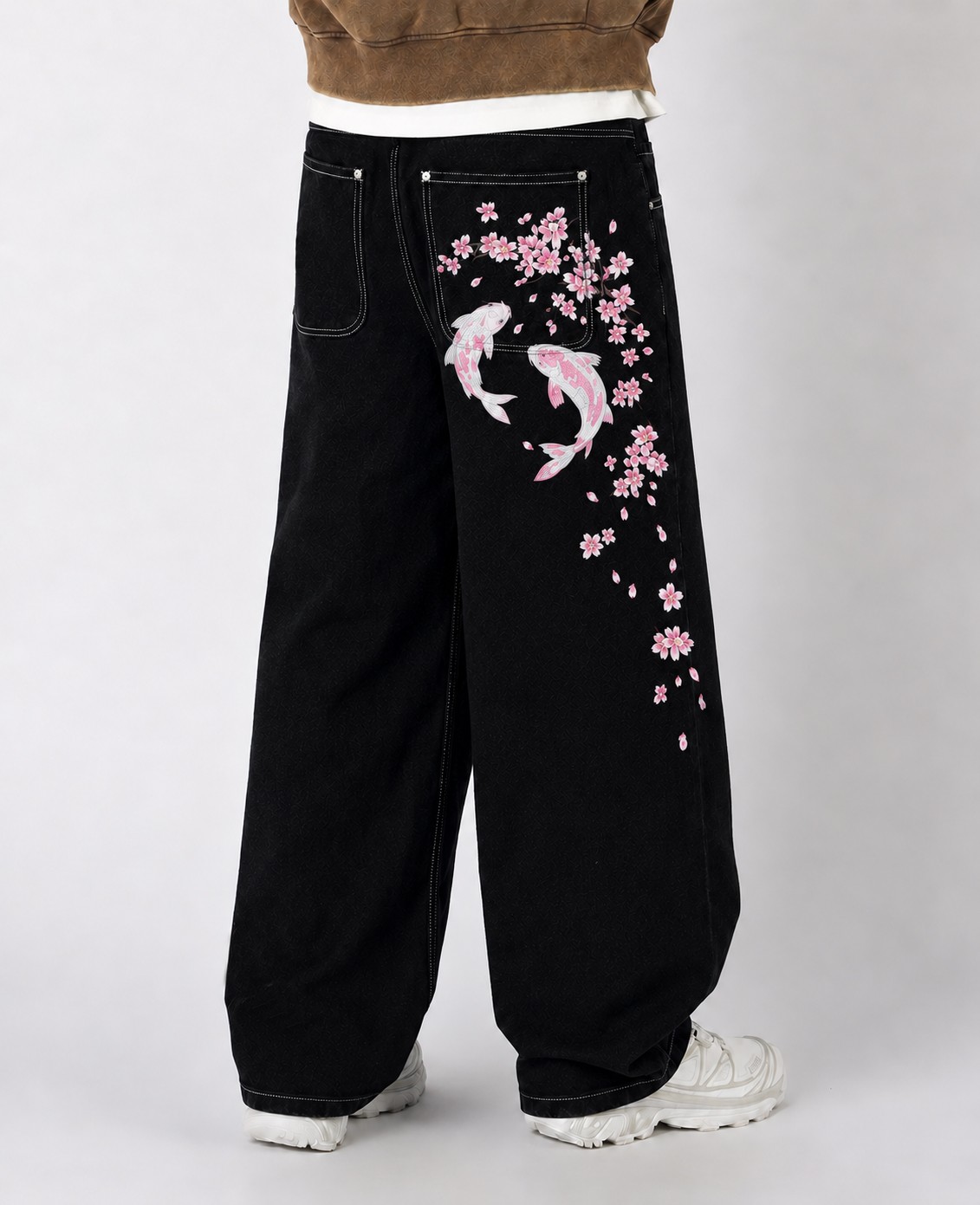 Black Pink-Butterfly Jeans — 378 - view 1
