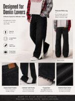 Panelled Denim Jeans — 320 - view 13