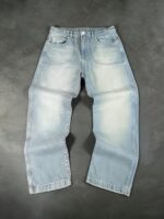 Grey Washed Wide-Leg Jeans — 0112 - view 4