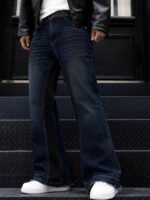 Dark Blue Panelled Jeans — 0060 - view 18