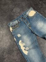 Blue Distressed Detail Jeans — 1105 - view 7