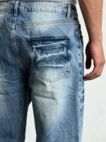 Blue Washed Wide-Leg Jeans — 0037 - view 4
