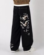 Black Butterfly-Detail Jeans — 370 - view 5